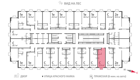 22 м², квартира-студия 10 039 282 ₽ - изображение 37