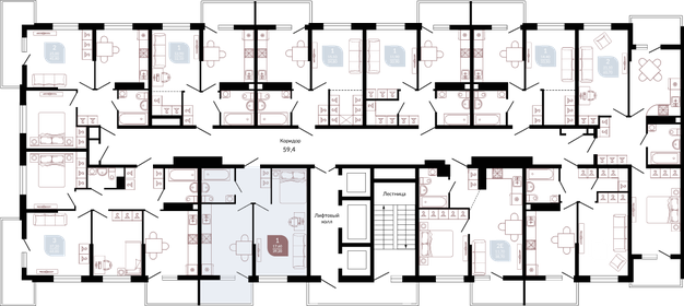 40 м², 1-комнатная квартира 6 600 000 ₽ - изображение 59