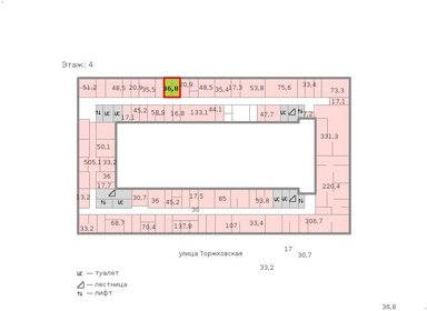 59,8 м², офис 59 800 ₽ в месяц - изображение 27