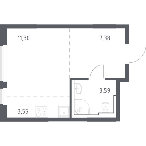 25,8 м², квартира-студия 7 167 425 ₽ - изображение 13