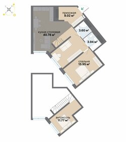 Квартира 86,1 м², 1-комнатная - изображение 1