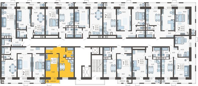 46,8 м², 1-комнатная квартира 6 200 000 ₽ - изображение 71