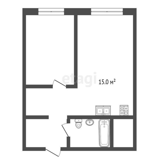 41,7 м², 1-комнатная квартира 6 450 000 ₽ - изображение 1