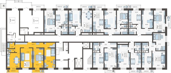 90,7 м², 3-комнатная квартира 8 200 000 ₽ - изображение 42