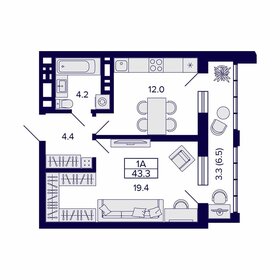 43,2 м², 1-комнатная квартира 8 078 400 ₽ - изображение 82