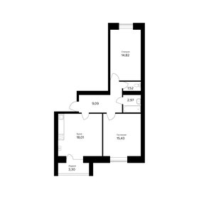 Квартира 63,5 м², 2-комнатная - изображение 1