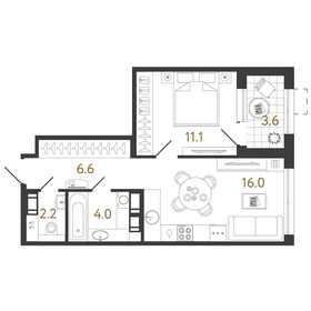 39,9 м², 1-комнатная квартира 13 612 583 ₽ - изображение 25