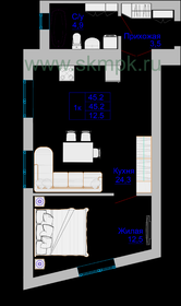 29,4 м², 1-комнатная квартира 2 680 000 ₽ - изображение 66