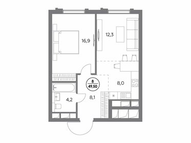 43,6 м², квартира-студия 22 000 000 ₽ - изображение 154