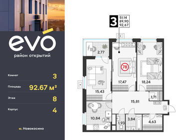 128,5 м², 4-комнатная квартира 26 500 000 ₽ - изображение 53