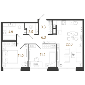 76 м², 2-комнатная квартира 9 990 000 ₽ - изображение 100