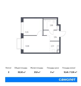 Квартира 32,5 м², 1-комнатная - изображение 1