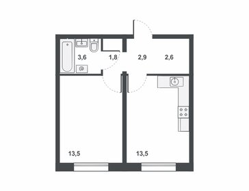 18,5 м², 1-комнатная квартира 780 000 ₽ - изображение 93