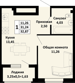 33,9 м², 1-комнатная квартира 2 800 000 ₽ - изображение 78