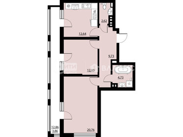 64,8 м², 2-комнатная квартира 9 140 495 ₽ - изображение 47