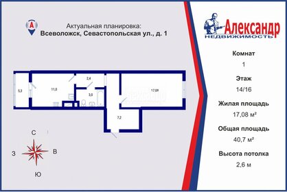 Квартира 40,7 м², 1-комнатная - изображение 1