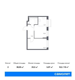 38,2 м², 1-комнатная квартира 21 900 000 ₽ - изображение 57