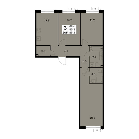 85,3 м², 3-комнатная квартира 19 504 698 ₽ - изображение 41