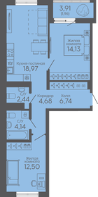 70,3 м², 2-комнатная квартира 6 849 000 ₽ - изображение 59