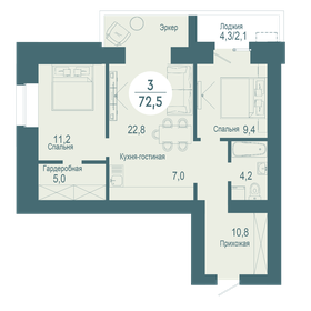 78 м², 4-комнатная квартира 5 990 000 ₽ - изображение 100