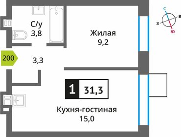 34 м², 1-комнатная квартира 6 550 000 ₽ - изображение 57