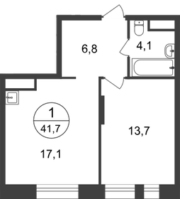 42,7 м², 1-комнатная квартира 11 700 000 ₽ - изображение 48