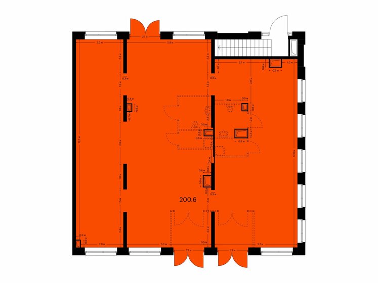 200,6 м², помещение свободного назначения 55 786 860 ₽ - изображение 1