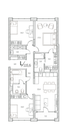 186 м², 3-комнатная квартира 23 980 000 ₽ - изображение 20