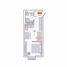 Квартира 30,8 м², 1-комнатная - изображение 2