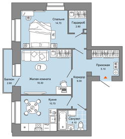 Квартира 61 м², 2-комнатная - изображение 1