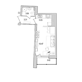 29,5 м², квартира-студия 6 850 000 ₽ - изображение 61