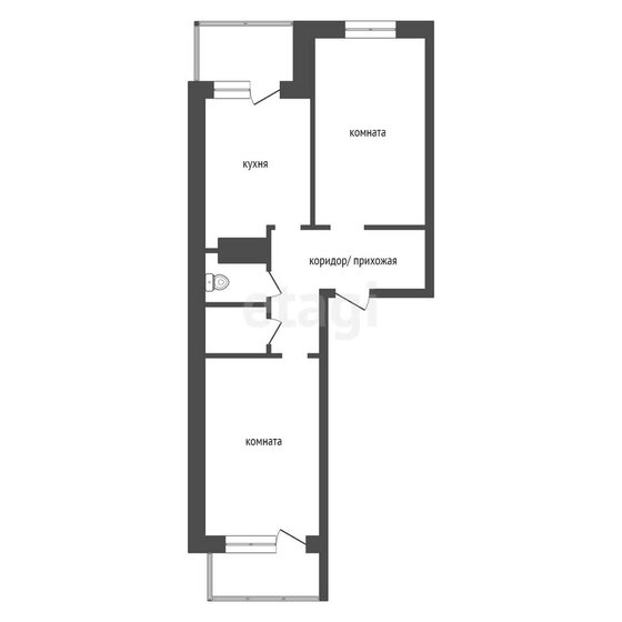 61,9 м², 2-комнатная квартира 8 700 000 ₽ - изображение 1