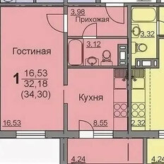 Квартира 32 м², 1-комнатная - изображение 1