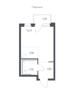 24,2 м², квартира-студия 4 200 000 ₽ - изображение 1