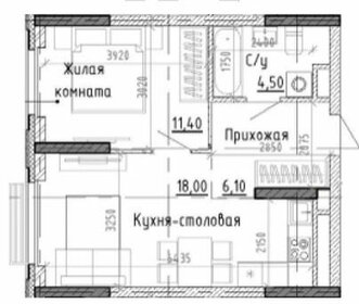 Квартира 40 м², 1-комнатная - изображение 1