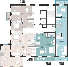 60,2 м², 2-комнатная квартира 8 232 800 ₽ - изображение 63