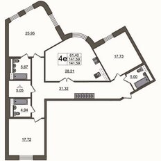 Квартира 144 м², 3-комнатная - изображение 3