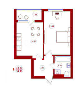 35 м², 1-комнатная квартира 3 600 000 ₽ - изображение 67