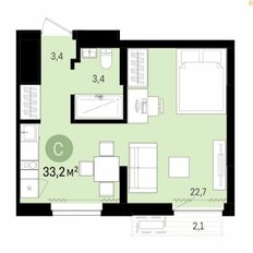 Квартира 33,2 м², студия - изображение 2