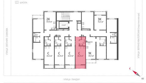 Квартира 22,4 м², студия - изображение 2