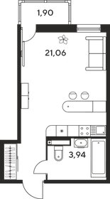 27 м², квартира-студия 3 500 000 ₽ - изображение 23