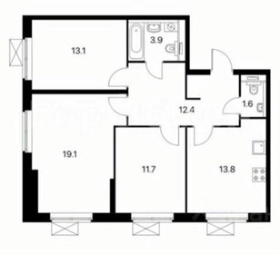 61,8 м², 3-комнатная квартира 27 500 000 ₽ - изображение 103