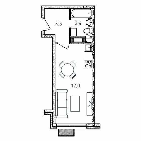 24,9 м², квартира-студия 4 855 500 ₽ - изображение 21