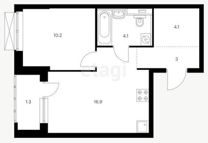 Квартира 39,6 м², 2-комнатная - изображение 1