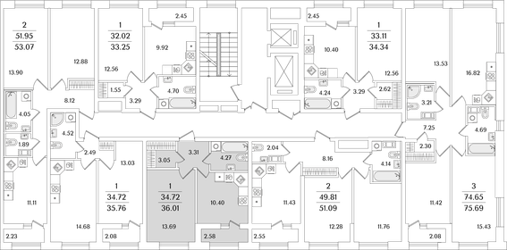 36,2 м², 1-комнатная квартира 9 800 000 ₽ - изображение 86