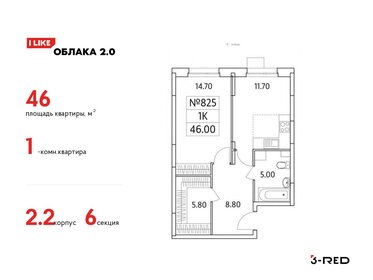 44 м², 1-комнатная квартира 8 900 000 ₽ - изображение 55