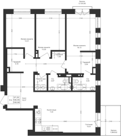 105,8 м², 4-комнатная квартира 12 167 000 ₽ - изображение 25