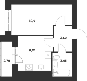 31,9 м², 1-комнатная квартира 3 900 000 ₽ - изображение 44