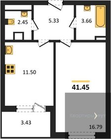 57 м², 1-комнатная квартира 4 500 000 ₽ - изображение 27