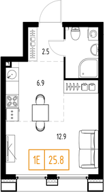 25,2 м², квартира-студия 9 897 659 ₽ - изображение 39